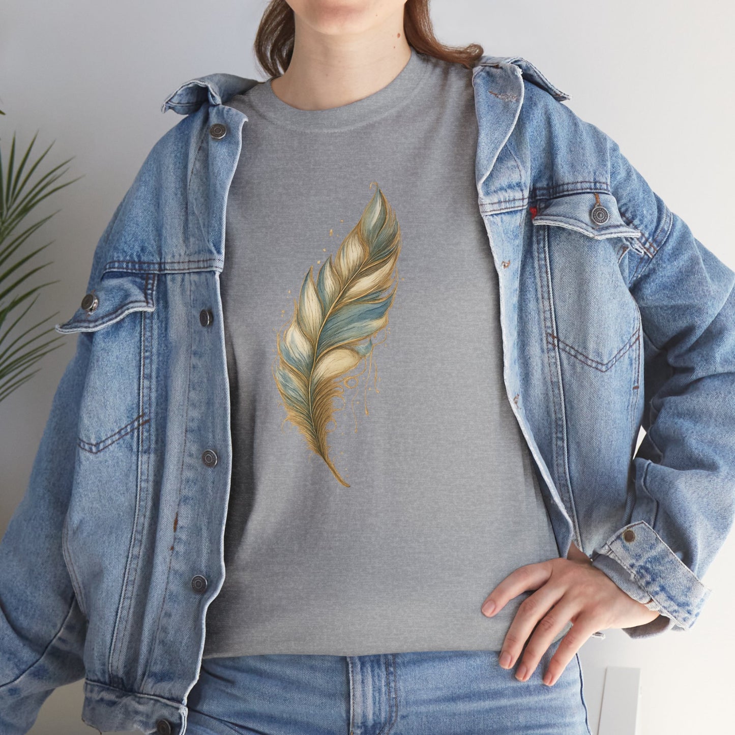 Feather Art T‑Shirt — plume color