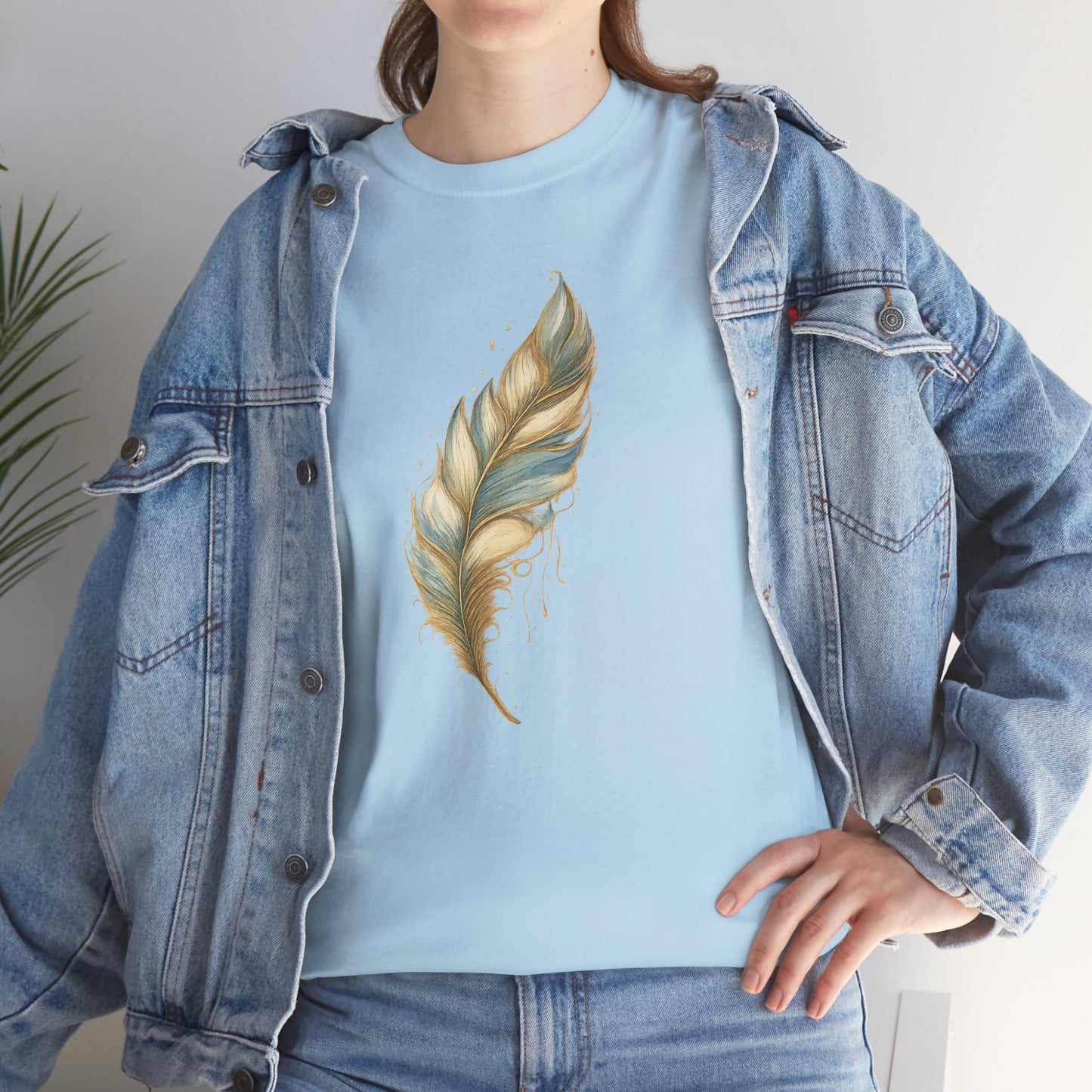 Feather Art T‑Shirt — plume color