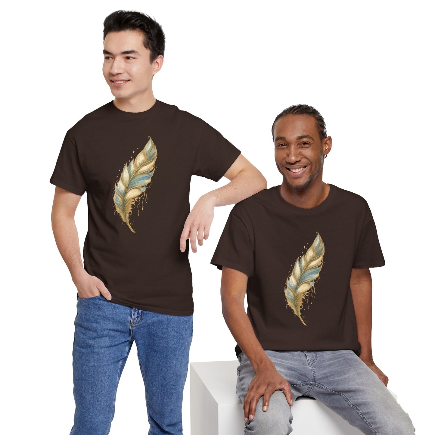 Feather Art T‑Shirt — plume color
