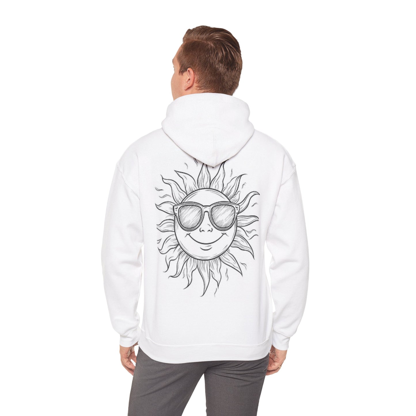 Sun with Sunglasses Hoodie — Cool Retro Sun Graphic Sweatshirt