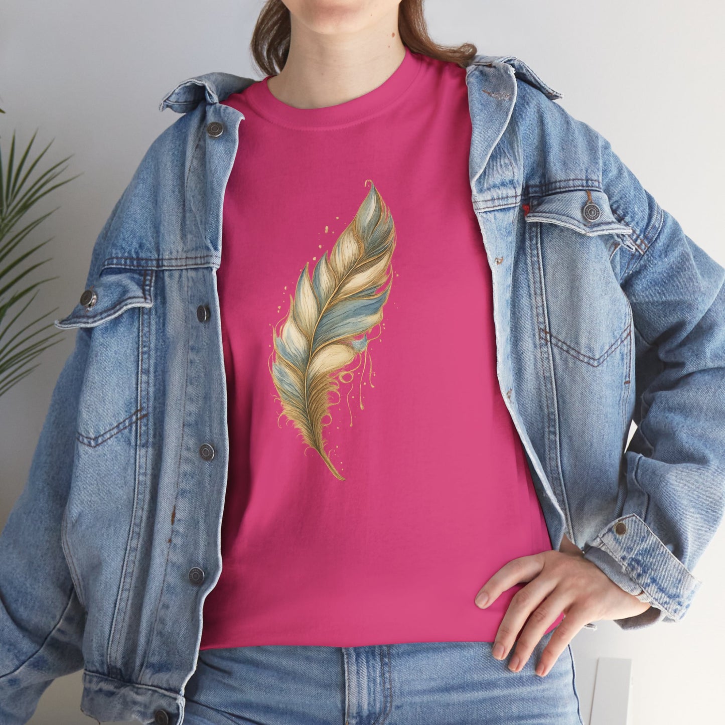 Feather Art T‑Shirt — plume color