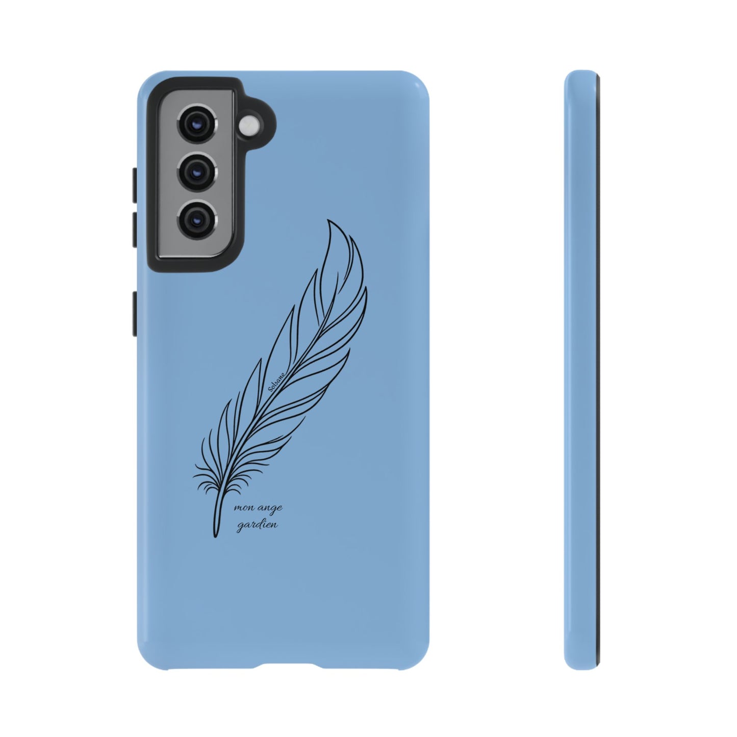 coque de téléphone: plume "ange gardien"
