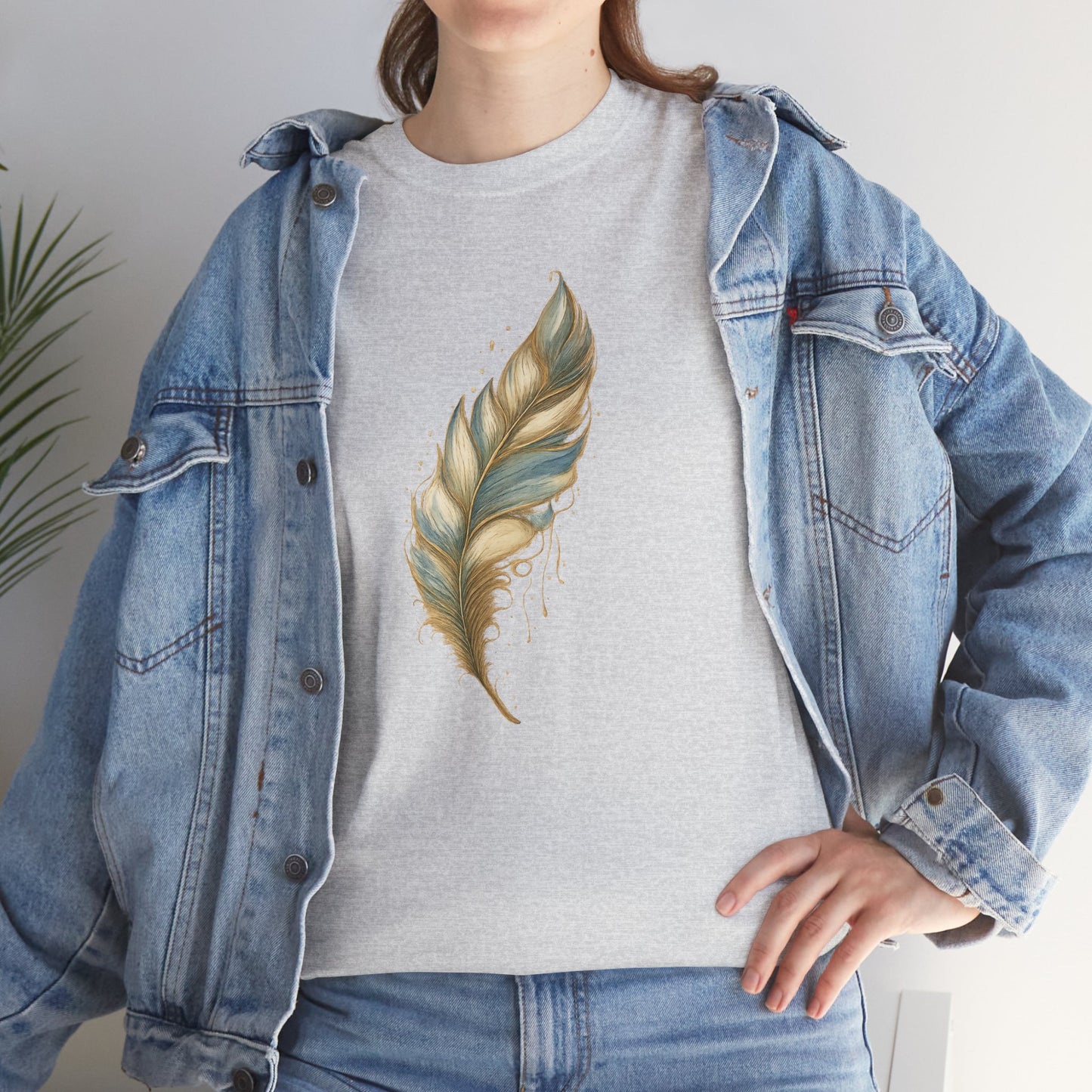 Feather Art T‑Shirt — plume color