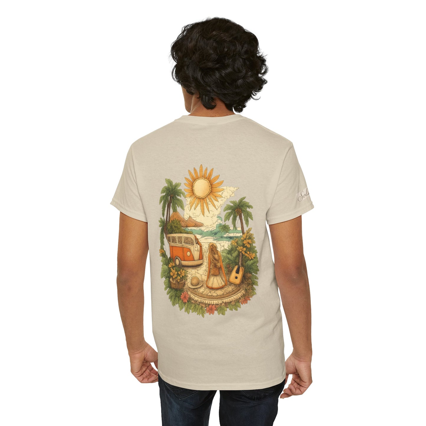Vintage Beach Van T-Shirt — Retro Surf Camper Graphic Tee