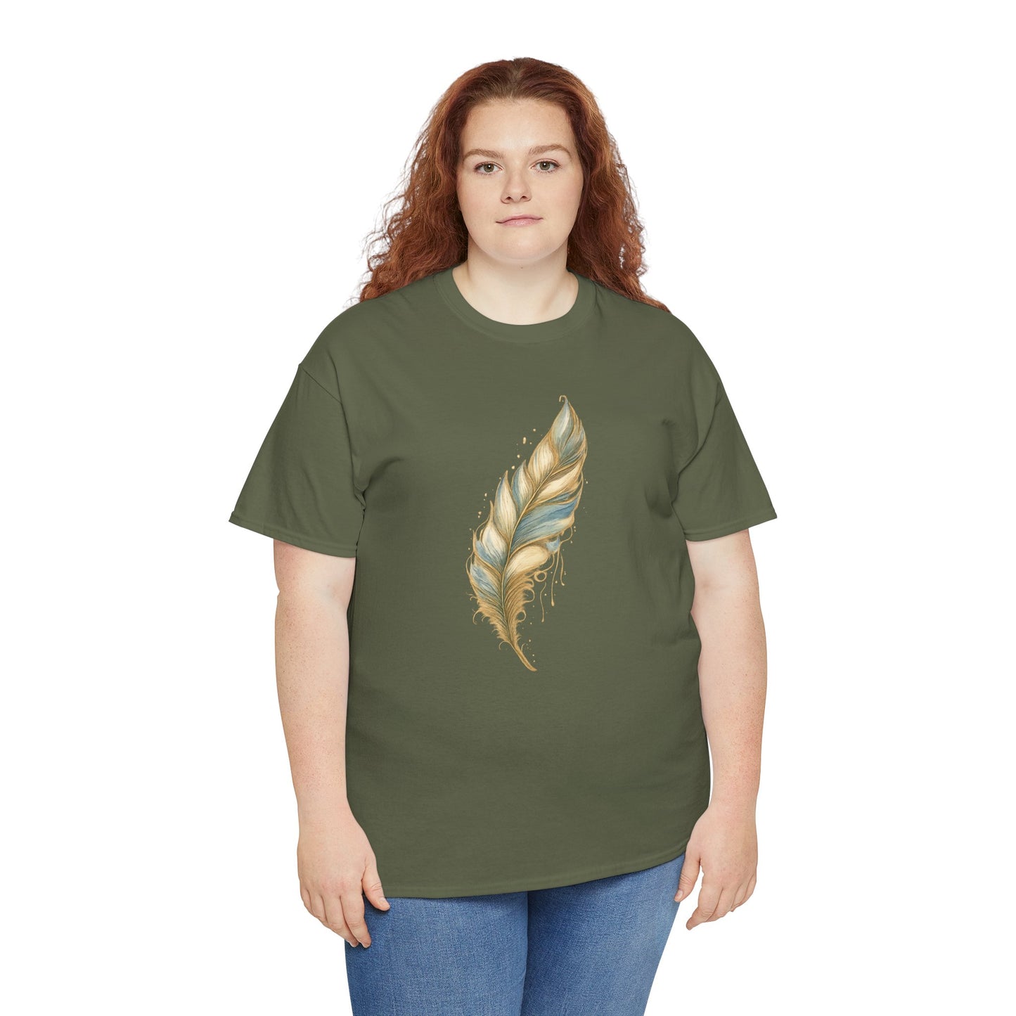 Feather Art T‑Shirt — plume color