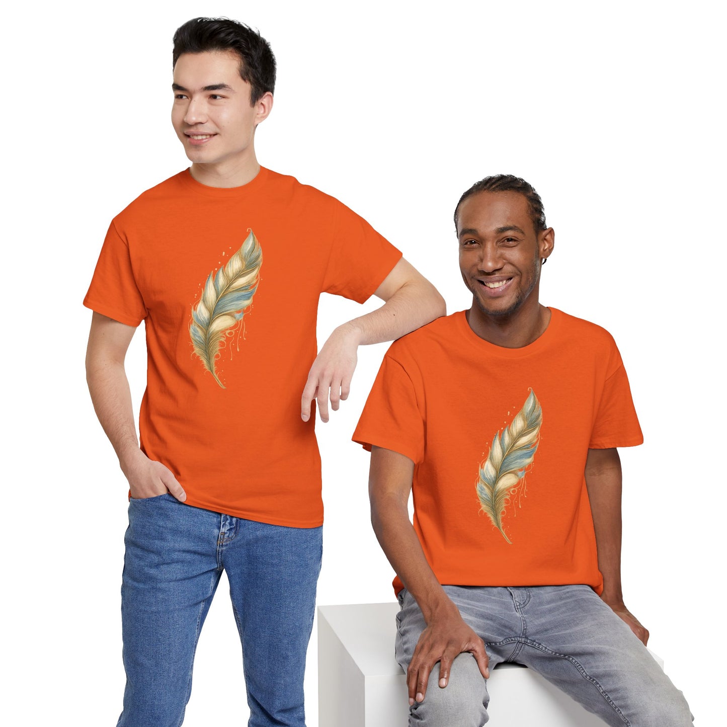 Feather Art T‑Shirt — plume color