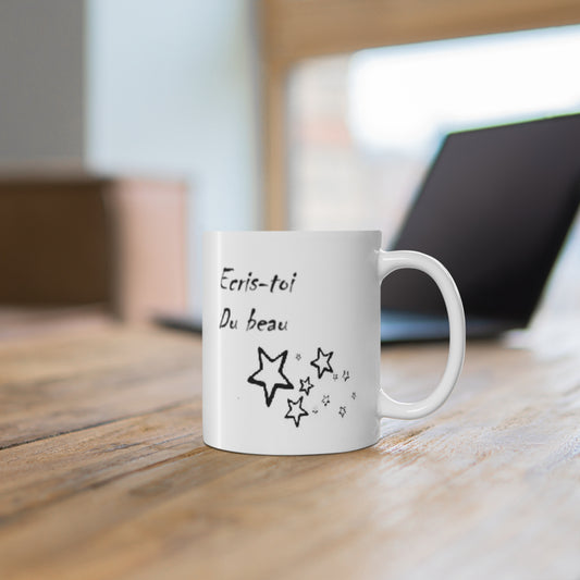 Taza de cerámica con diseño de estrellas — Taza de café con estrellas