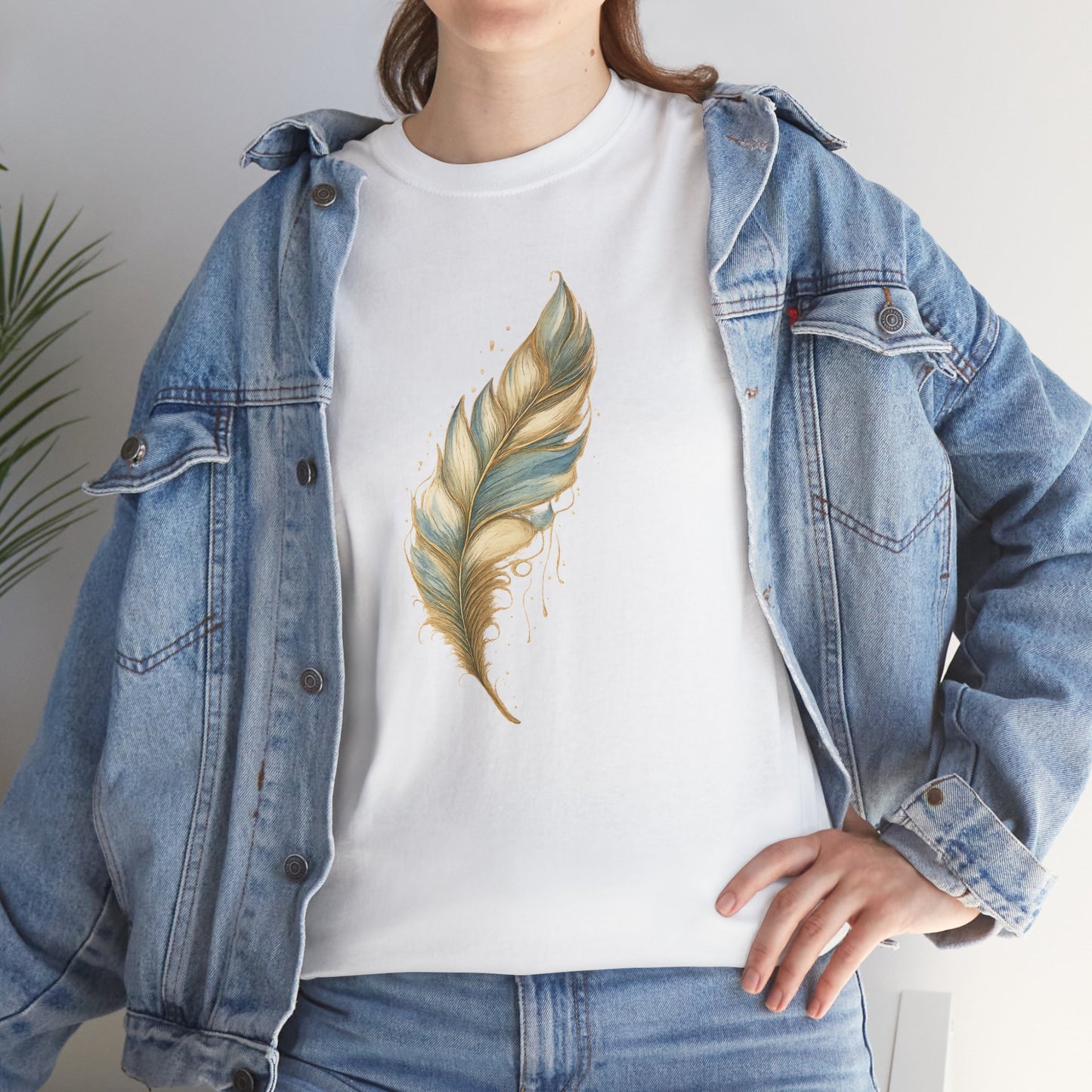 Feather Art T‑Shirt — plume color