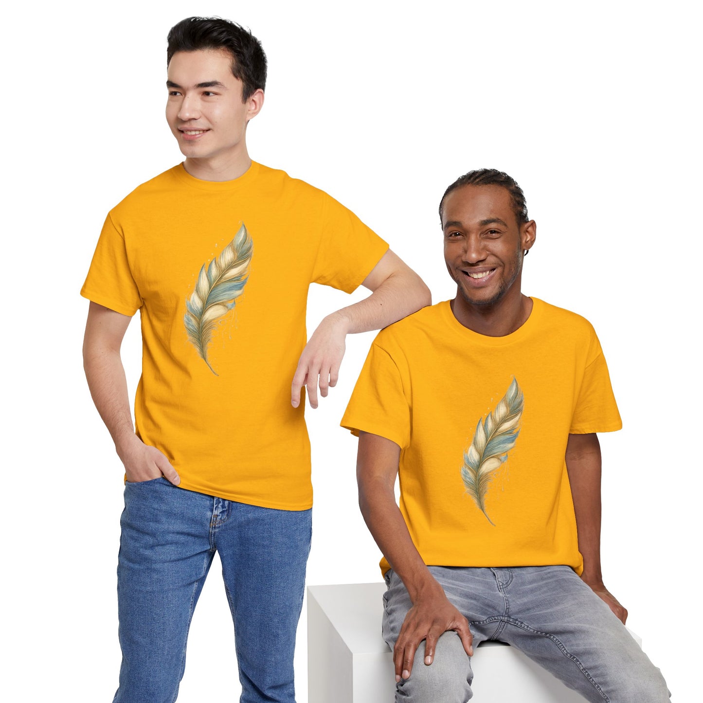 Feather Art T‑Shirt — plume color