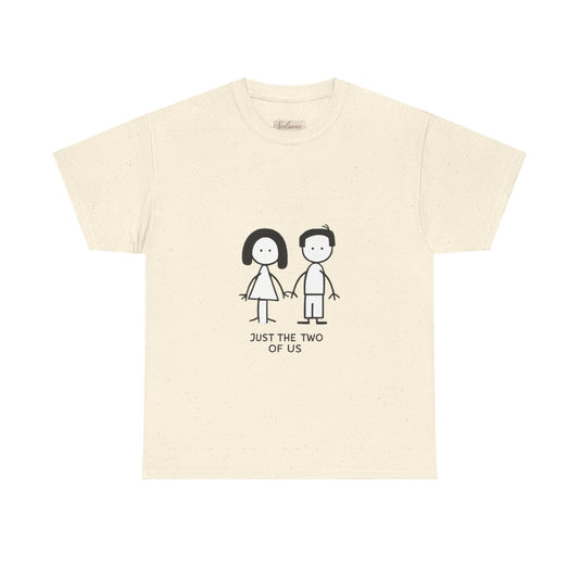 Couple Stick Figure Tee — "Just The Two Of Us" Cute Matching Shirt