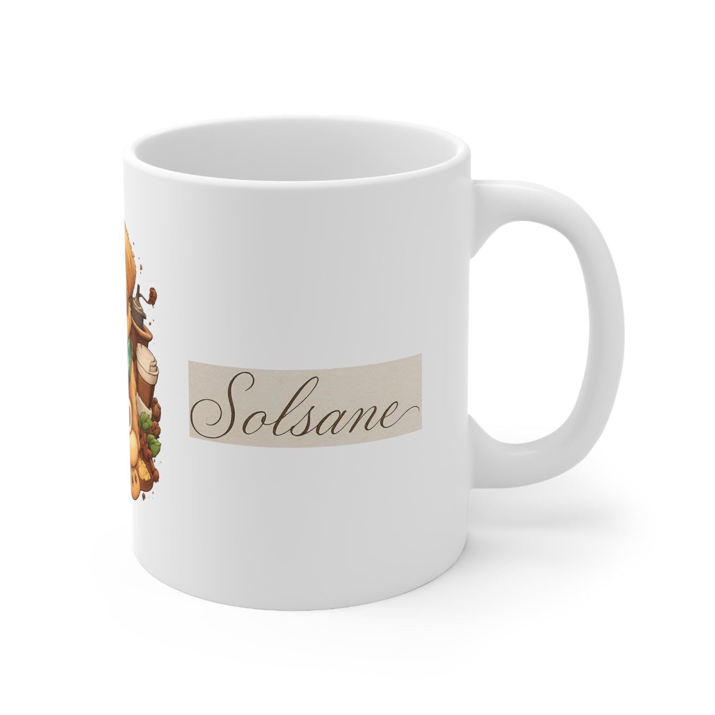 Taza de café Golden Retriever: adorable cachorro con café, opción de nombre personalizado