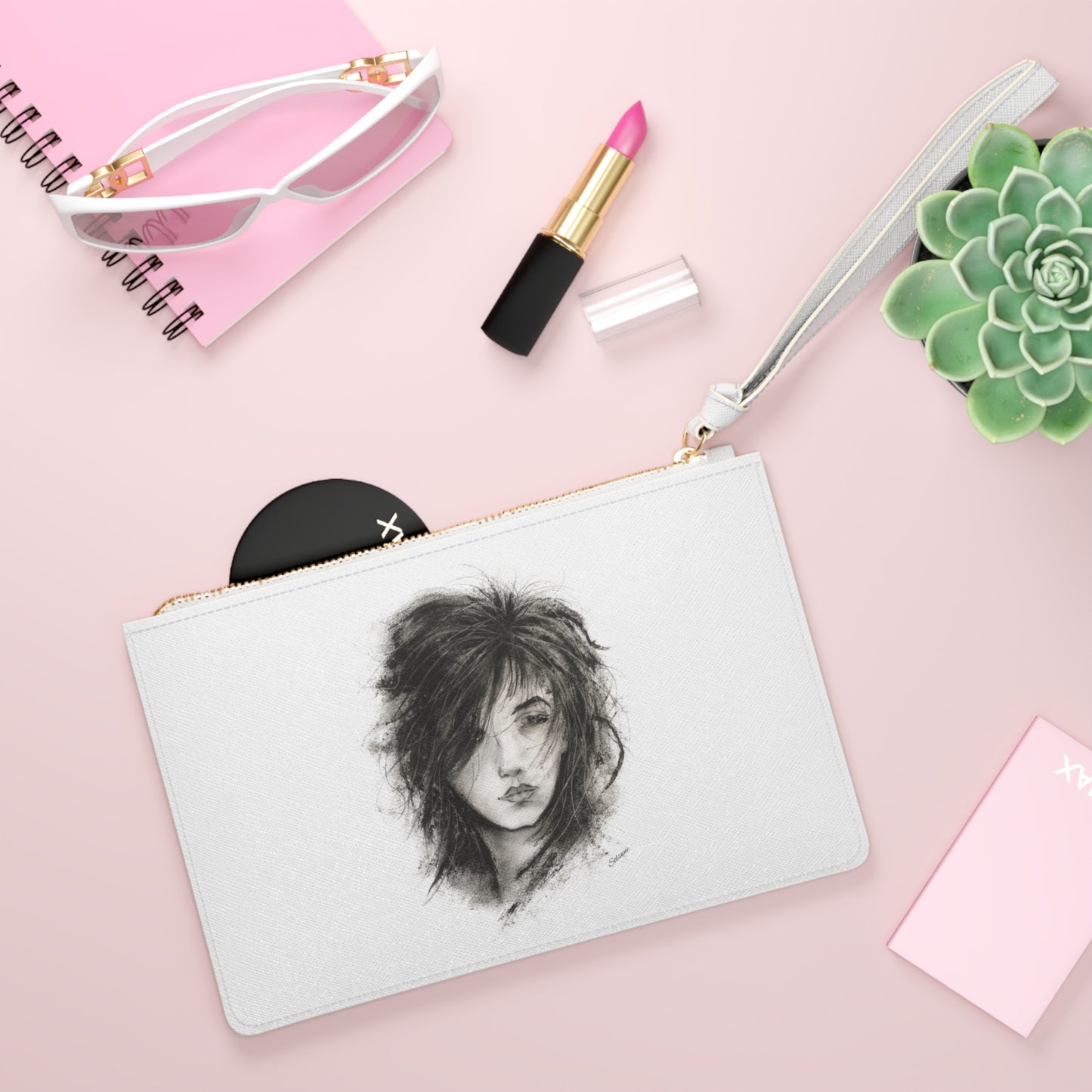 Pochette de portrait artistique - Monochrome Moody Femme Poignet