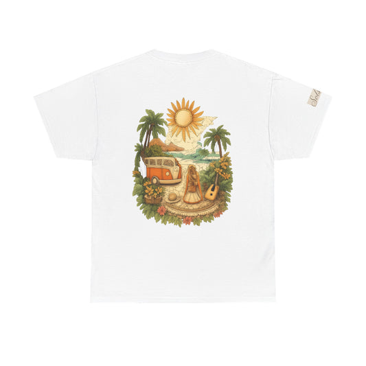 Vintage Beach Van T-Shirt — Retro Surf Camper Graphic Tee
