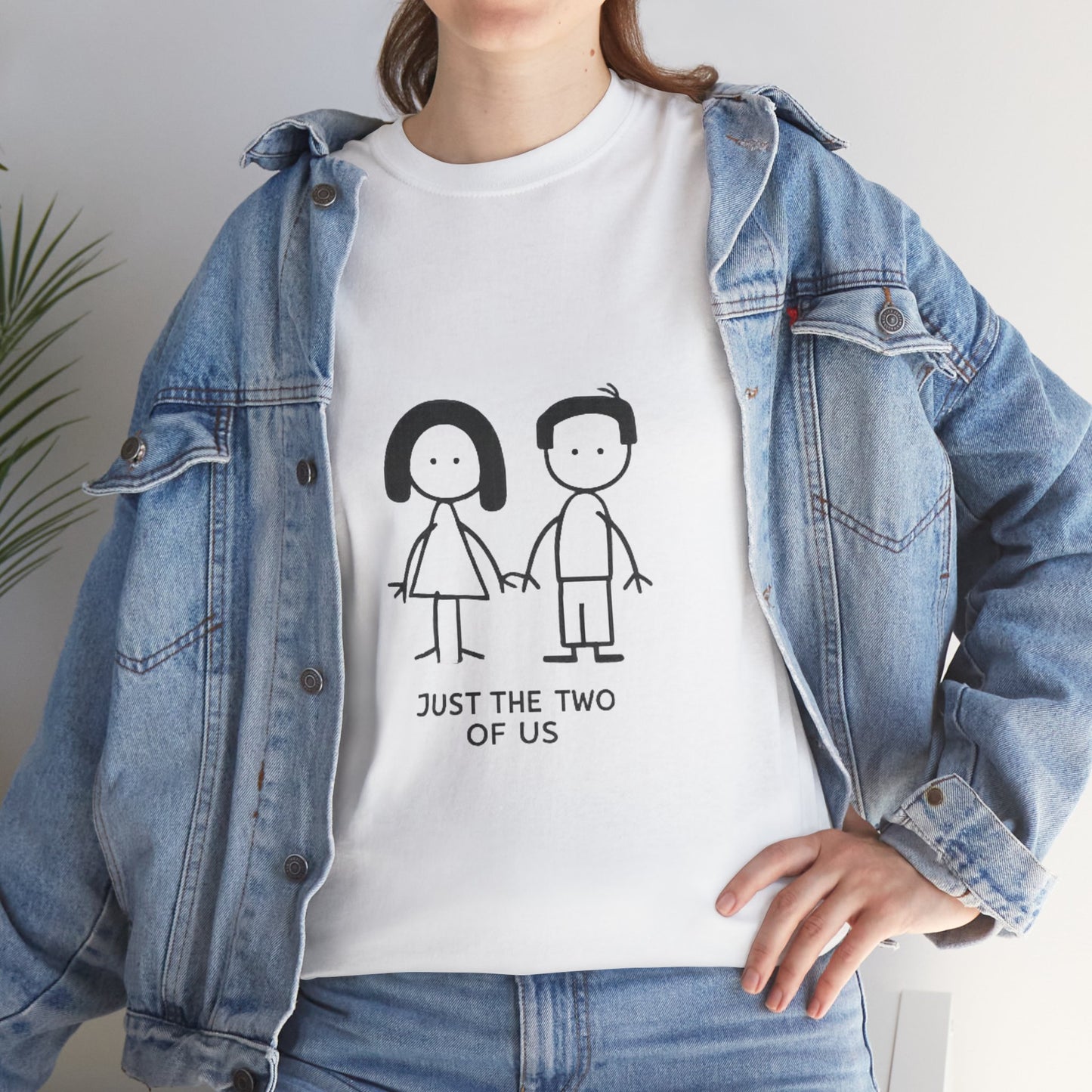 Couples T‑Shirt — "Just The Two Of Us" Cute Stick Figure Tee