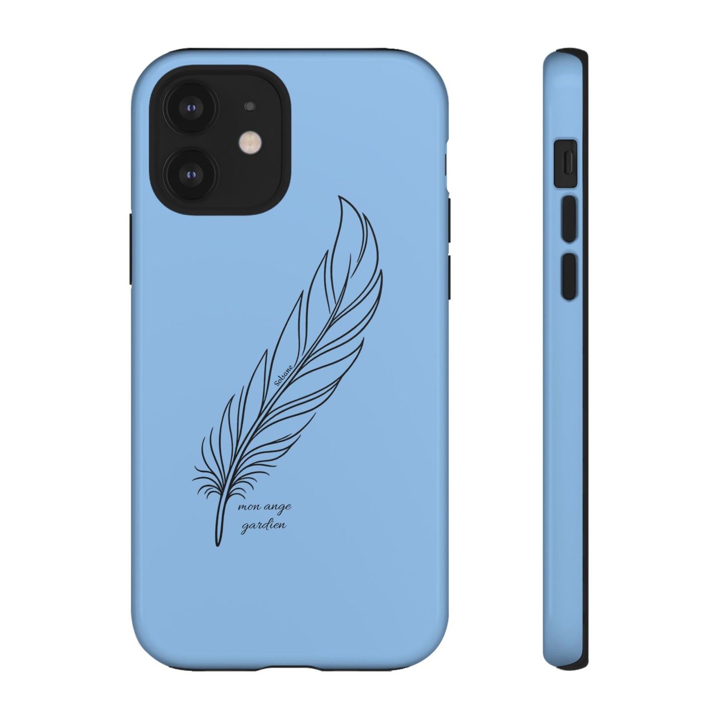 coque de téléphone: plume "ange gardien"