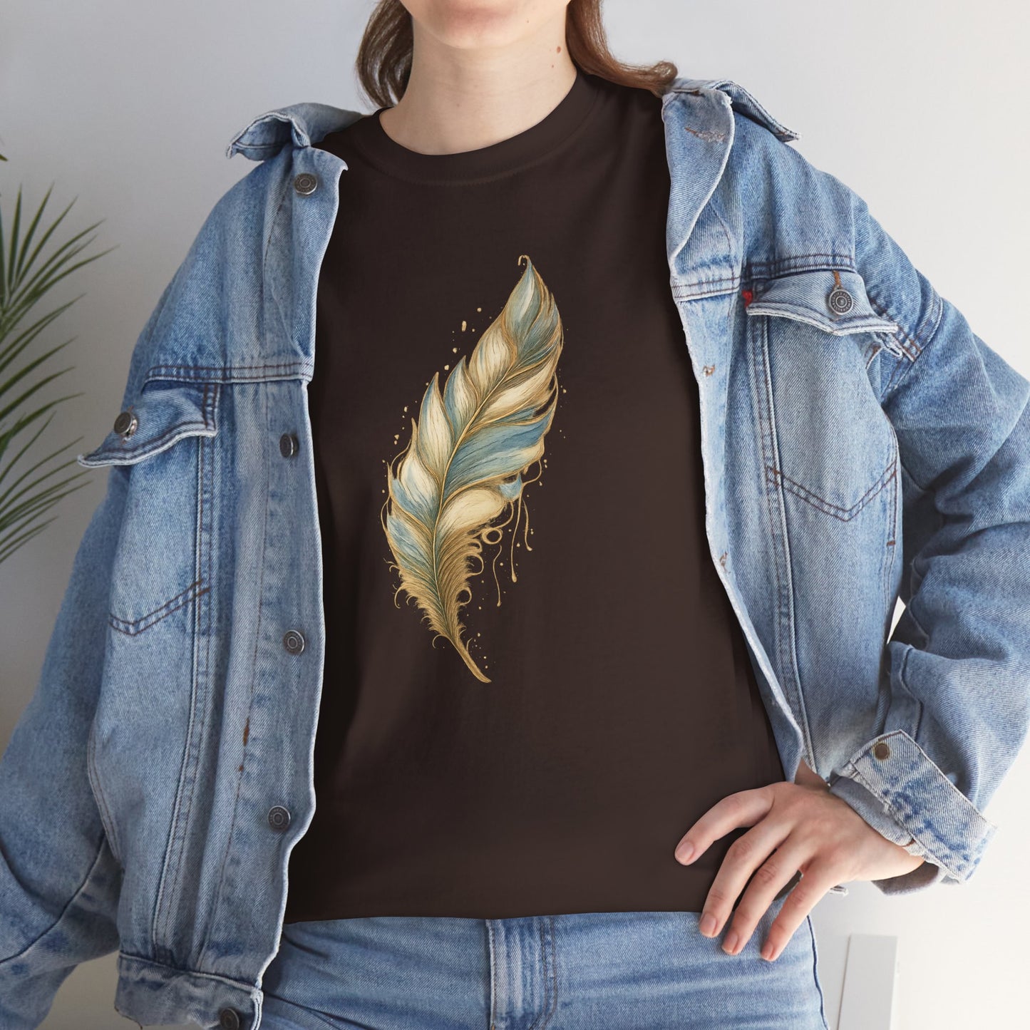 Feather Art T‑Shirt — plume color