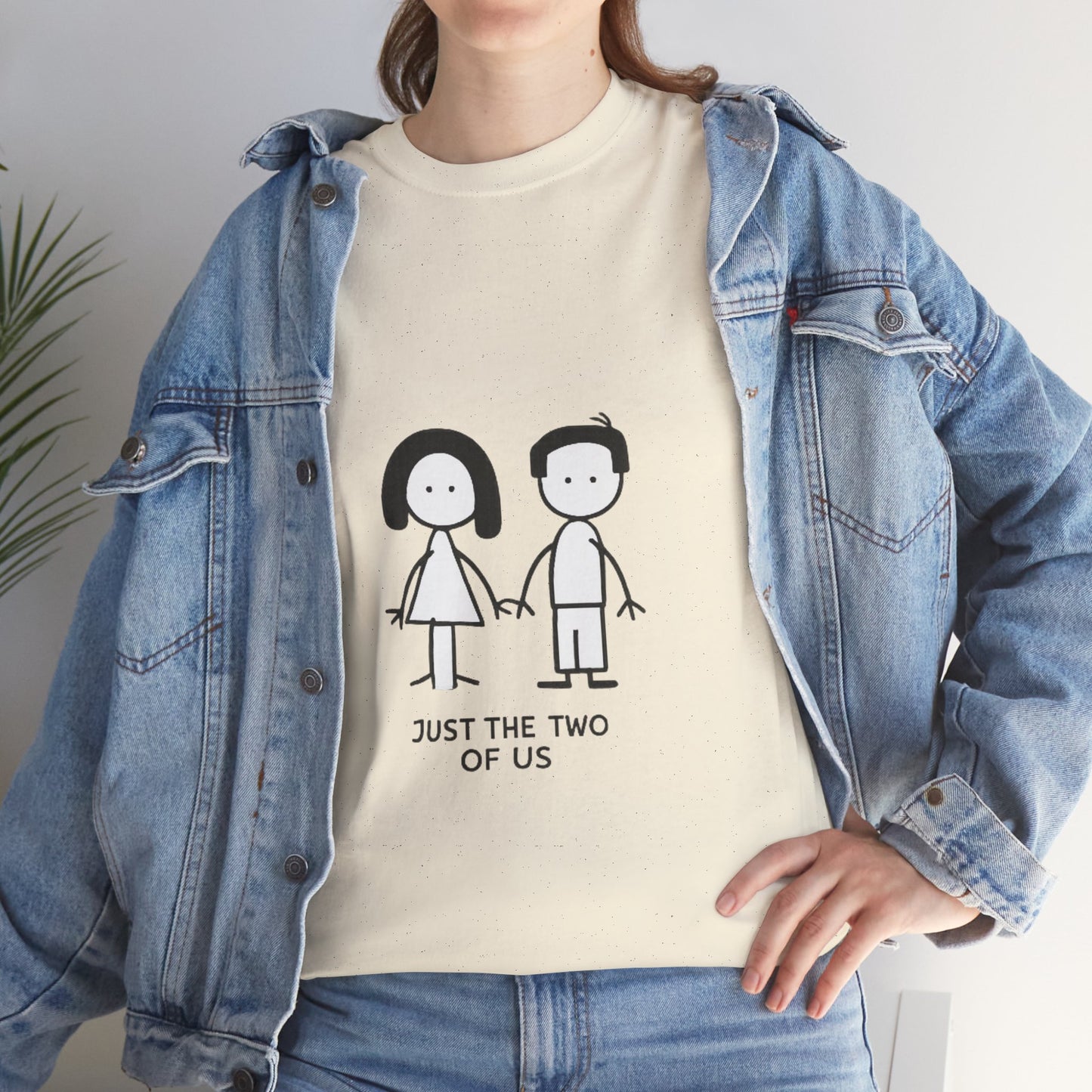 Couple Stick Figure Tee — "Just The Two Of Us" Cute Matching Shirt