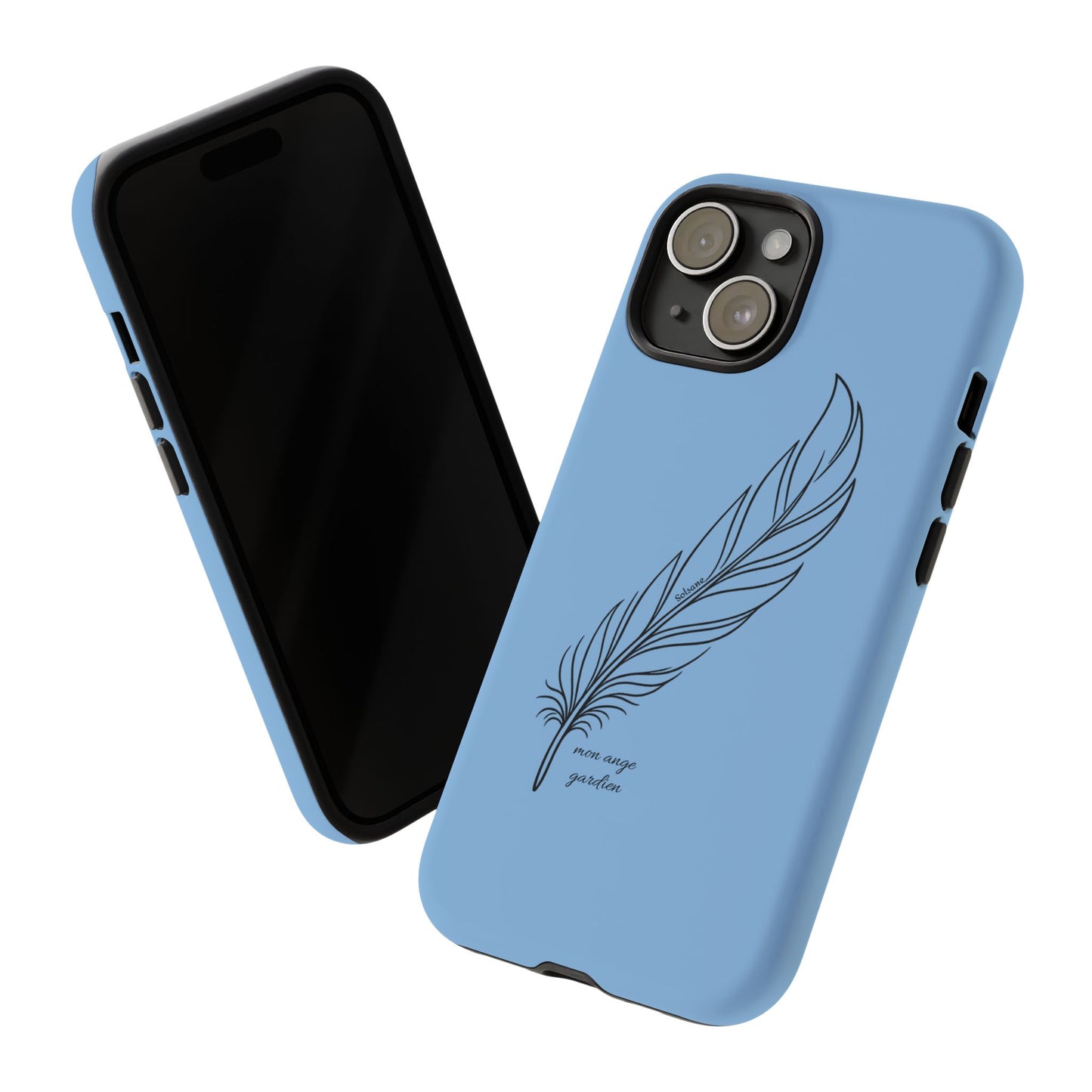 coque de téléphone: plume "ange gardien"