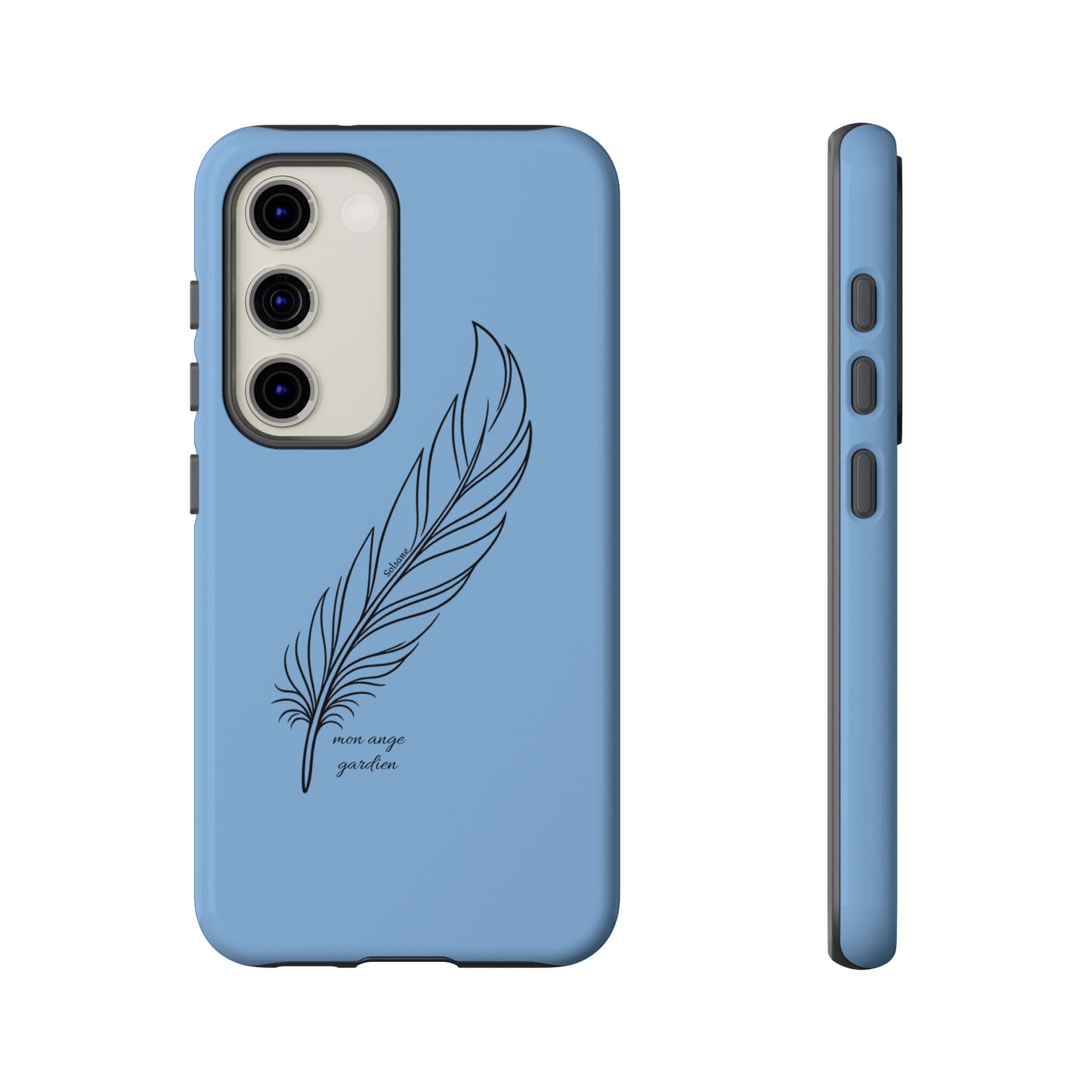 coque de téléphone: plume "ange gardien"