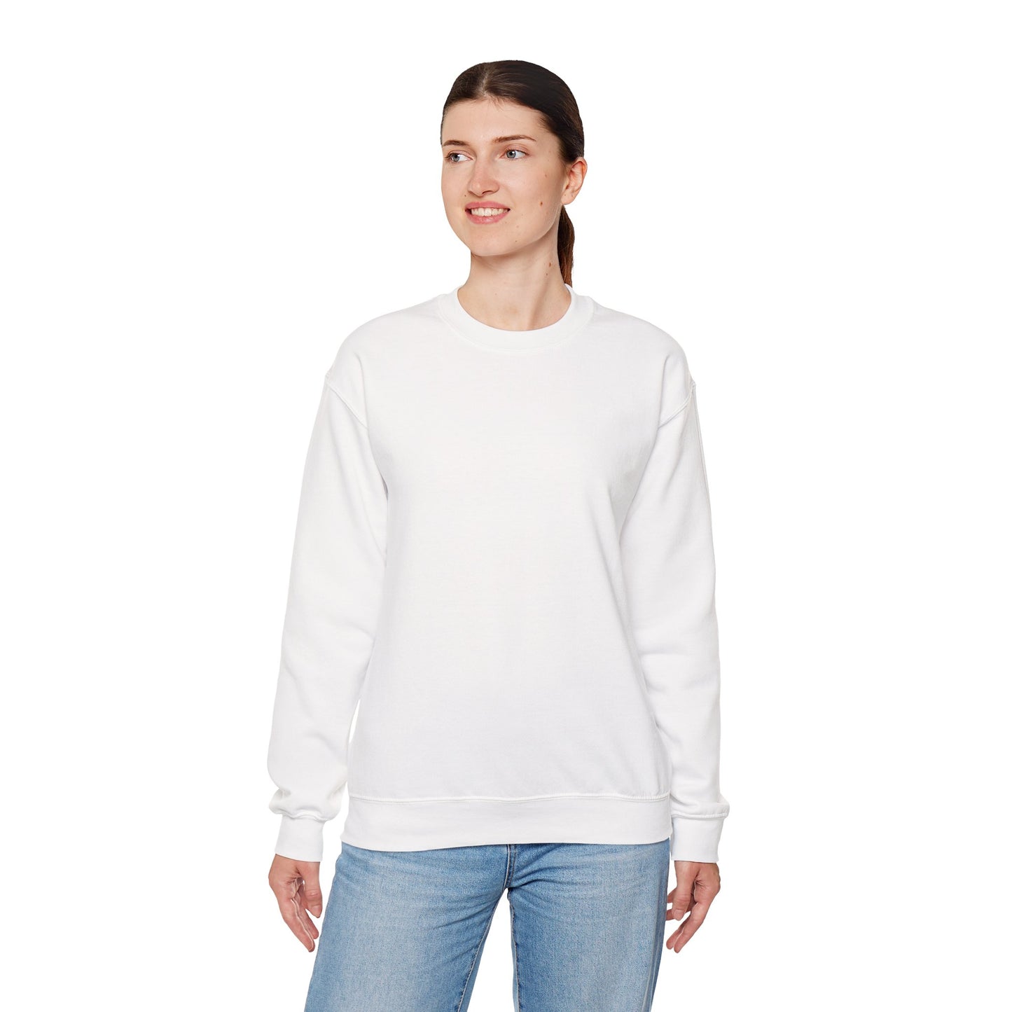 Crewneck Sweatshirt — Classic White Unisex Pullover