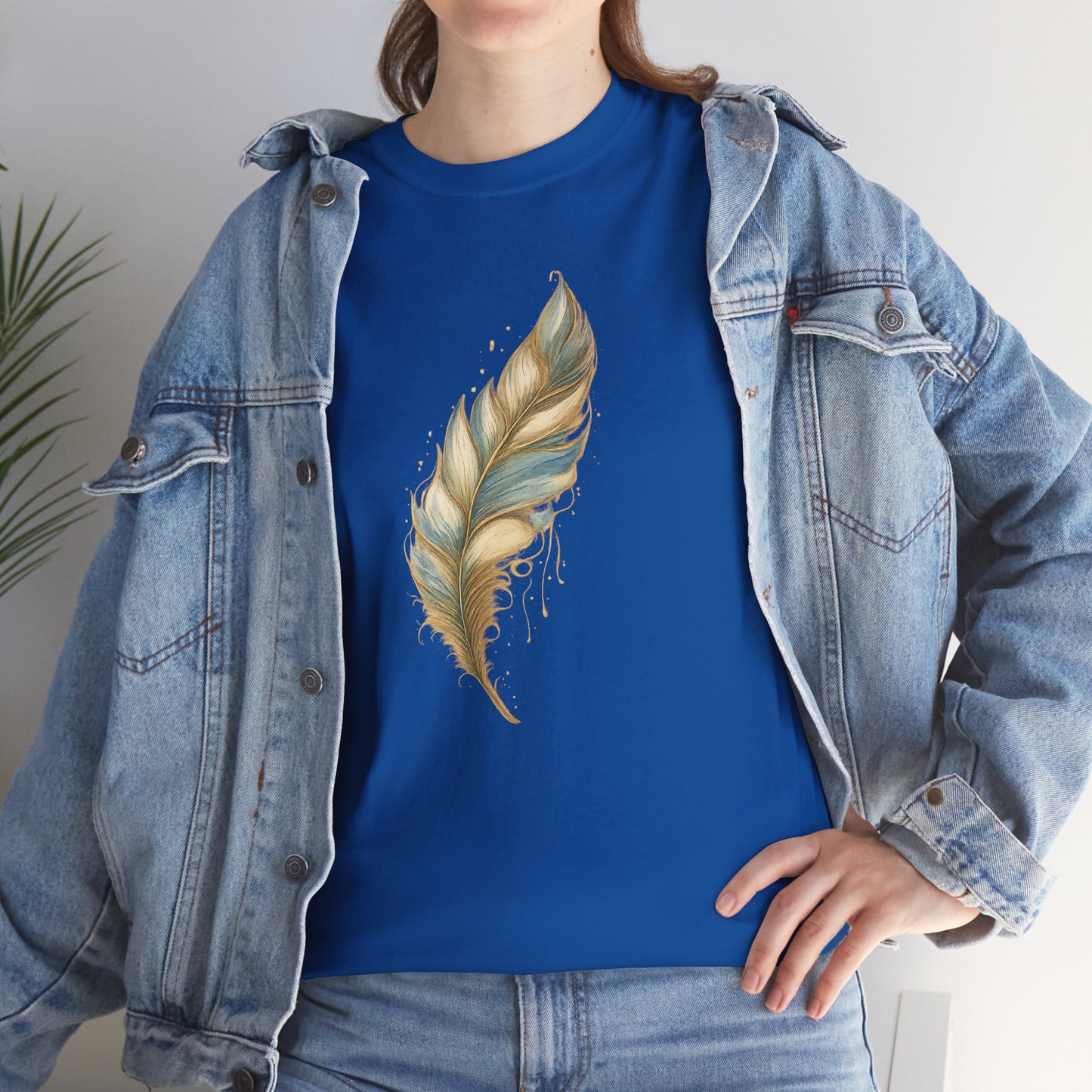 Feather Art T‑Shirt — plume color