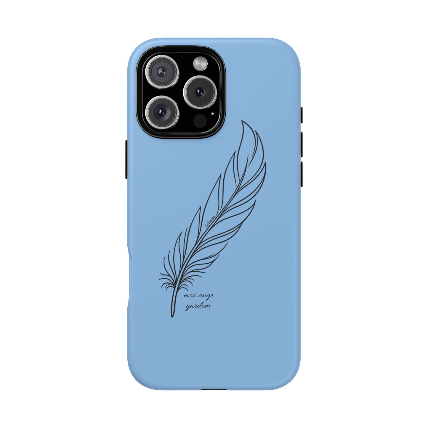 coque de téléphone: plume "ange gardien"