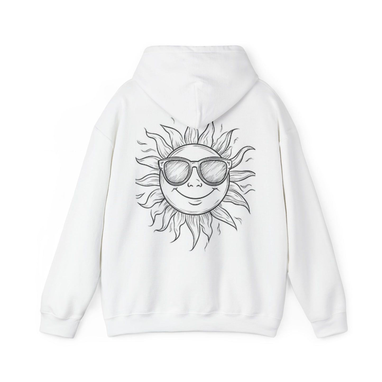 Sun with Sunglasses Hoodie — Cool Retro Sun Graphic Sweatshirt