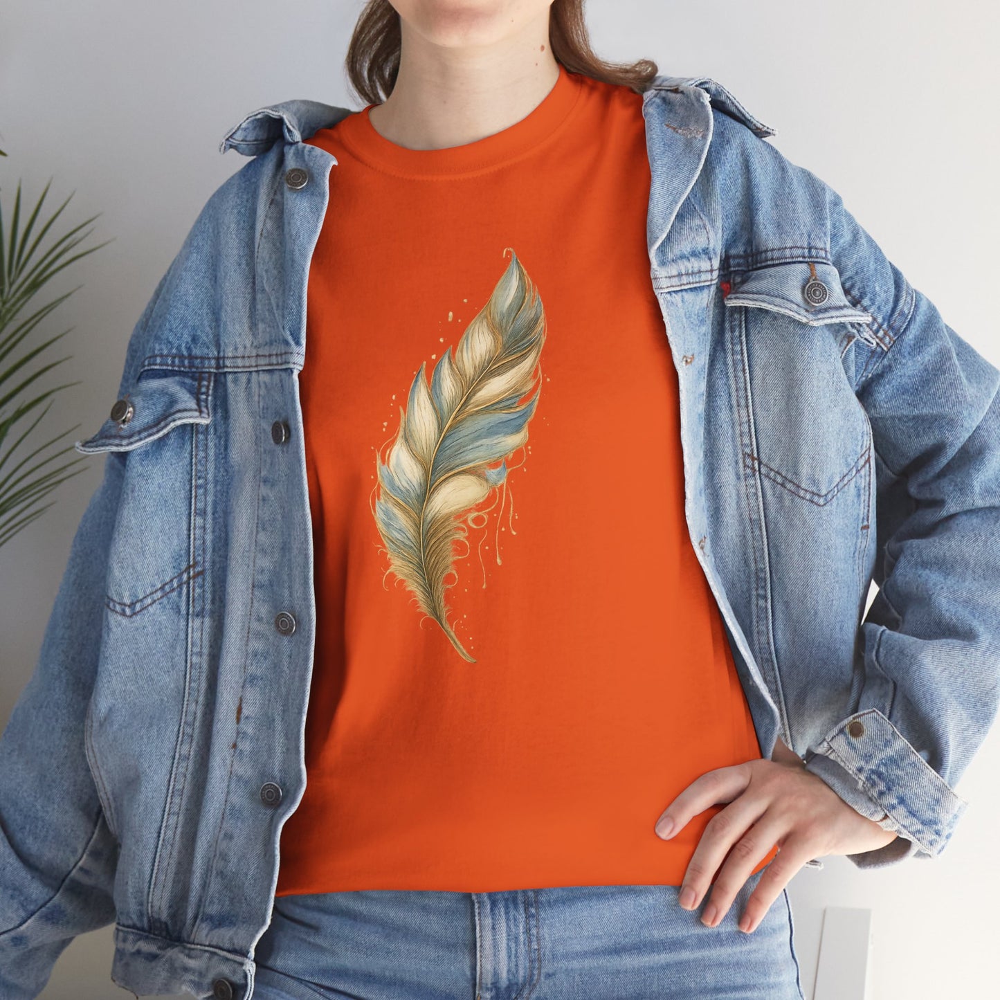 Feather Art T‑Shirt — plume color