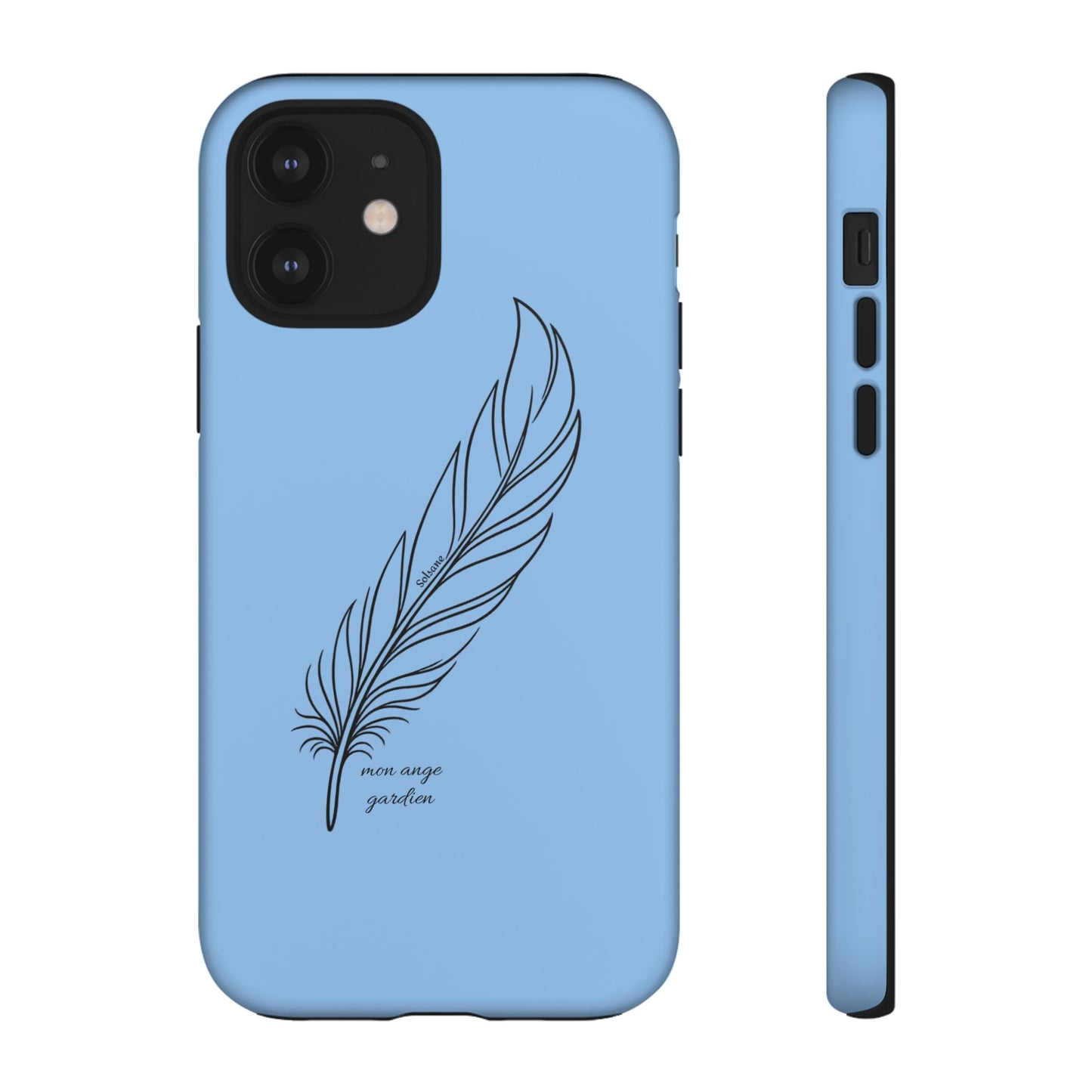 coque de téléphone: plume "ange gardien"