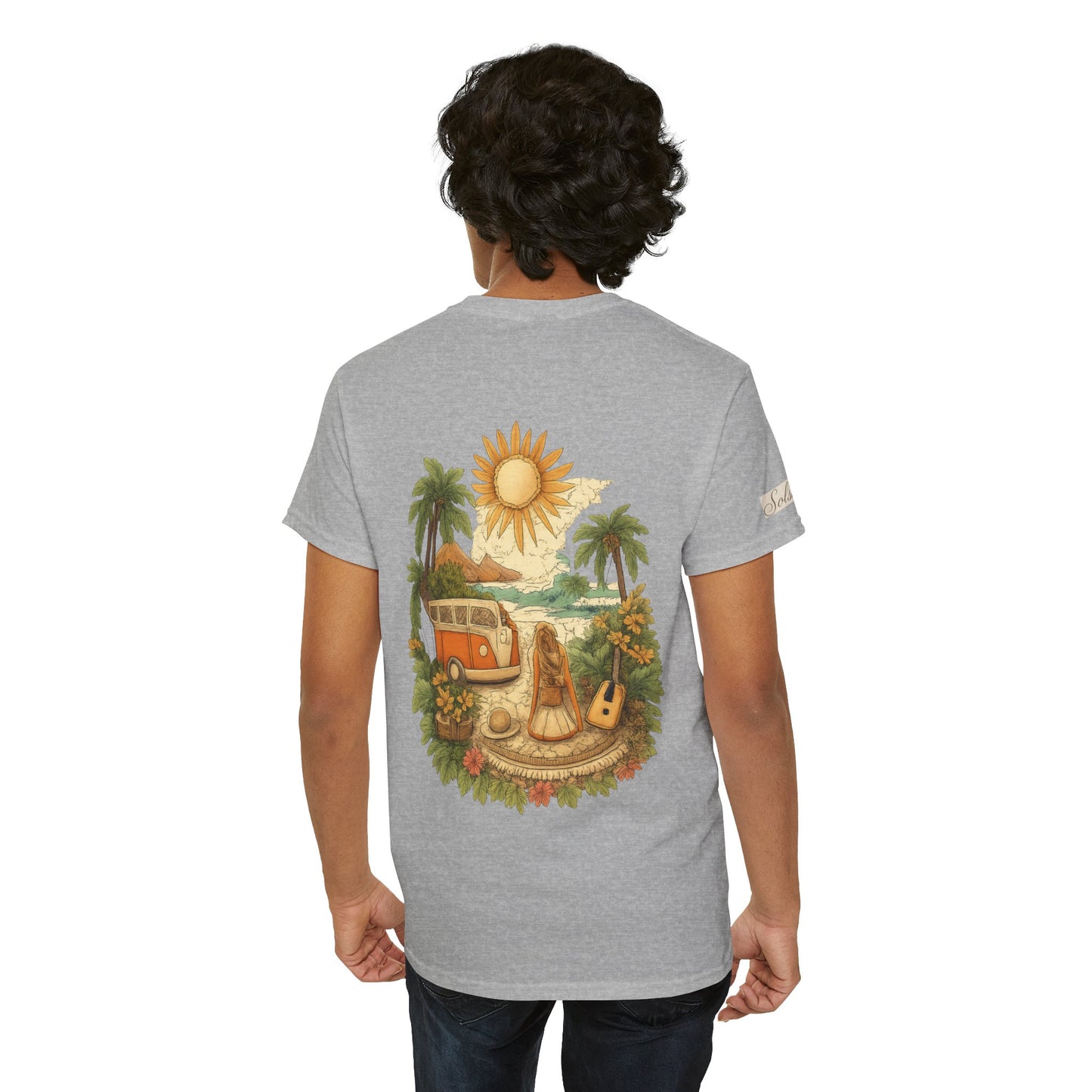Vintage Beach Van T-Shirt — Retro Surf Camper Graphic Tee