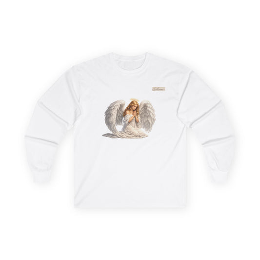 Angel Wings Long Sleeve Tee — Cherub Graphic Spiritual Shirt